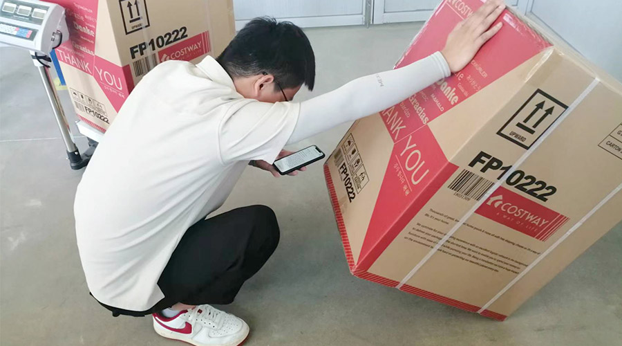 實(shí)況直擊！客戶北美COSTWAY開展衣物烘干機(jī)驗(yàn)貨
